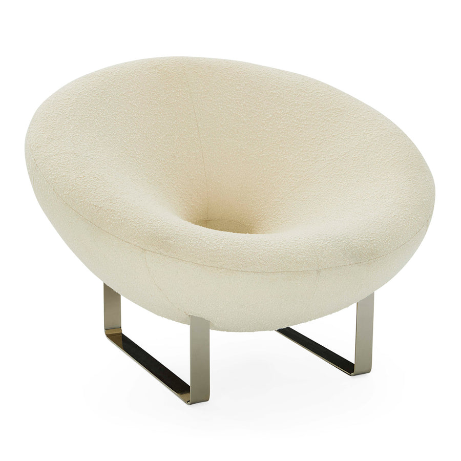 Round Bouclé Lounge Chair | Jonathan Adler Saturn | Oroa.com