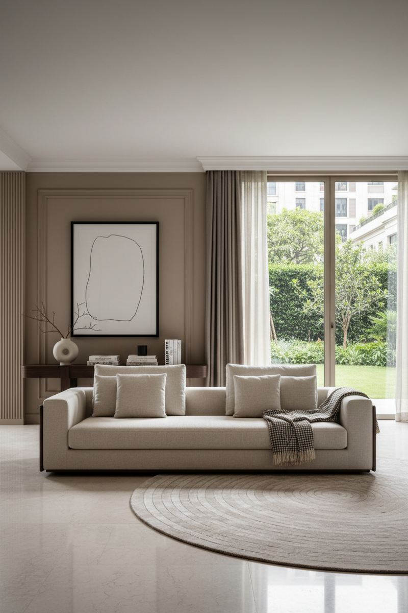 sofa in luxury modern interior, portrait