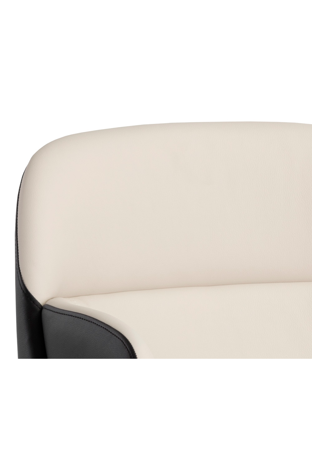 Modern European furniture - Cream and Black Leather Dining Chair - www.oroa.com