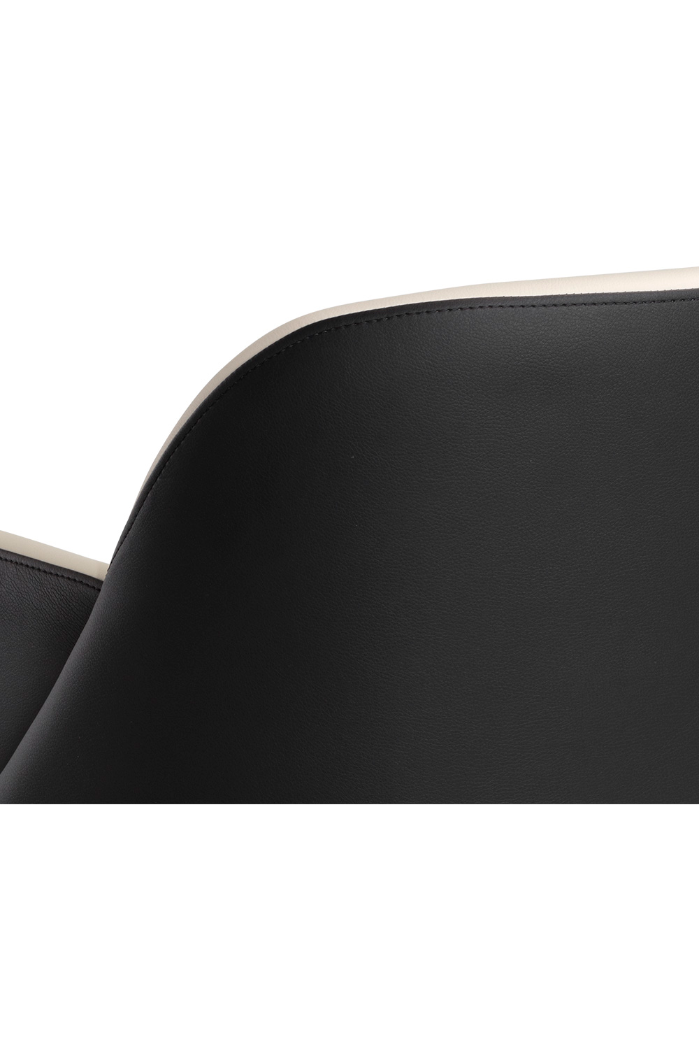 Modern European furniture - Cream and Black Leather Dining Chair - www.oroa.com