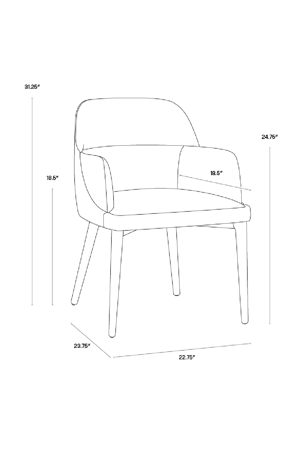 Modern European furniture - Cream and Black Leather Dining Chair - www.oroa.com