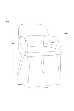 Modern European furniture - Cream and Black Leather Dining Chair - www.oroa.com