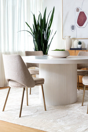   Modern European furniture - Cutout-Back Fabric Dining Chairs (2) - www.oroa.com | Oroa.com