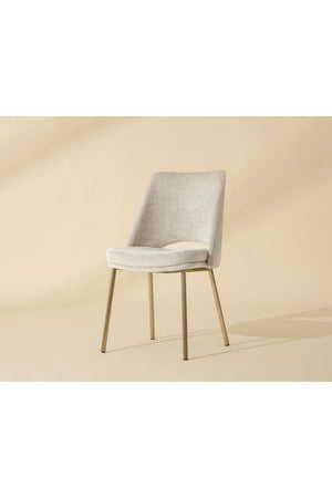   Modern European furniture - Cutout-Back Fabric Dining Chairs (2) - www.oroa.com | Oroa.com