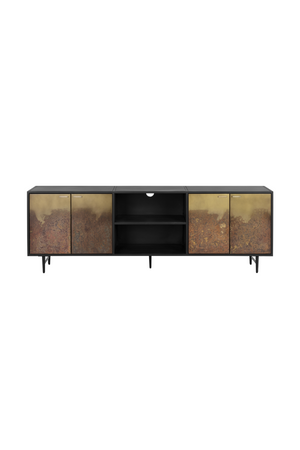   Modern European furniture - Antique Brass Patina 4-Door Cabinet - www.oroa.com | Oroa.com