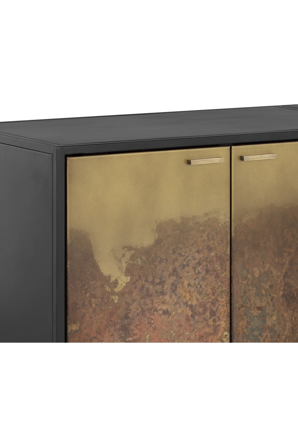   Modern European furniture - Antique Brass Patina 4-Door Cabinet - www.oroa.com | Oroa.com
