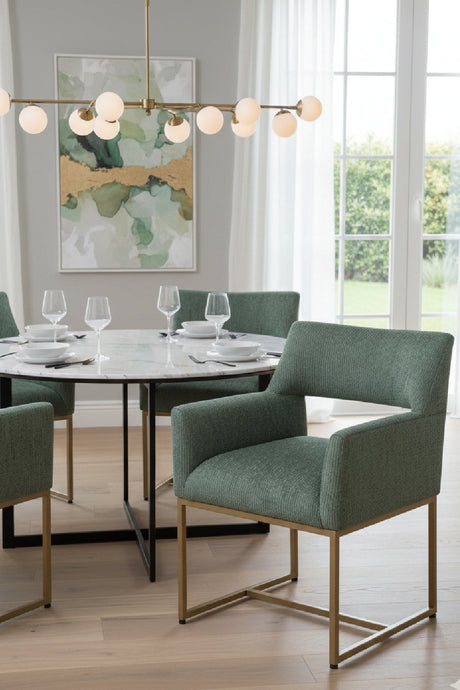 Modern European furniture - Teal Cutout-Back Dining Chair - www.oroa.com