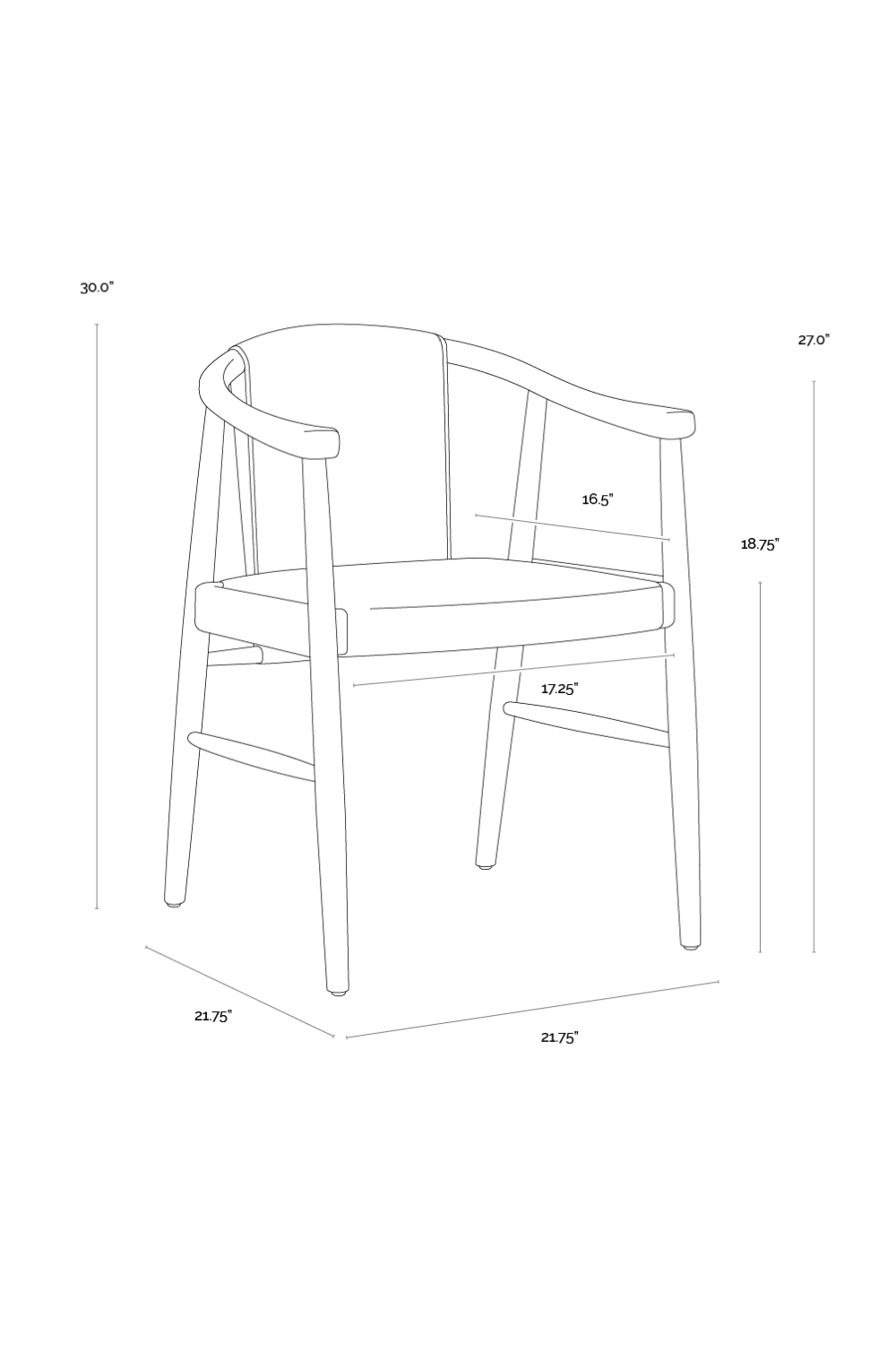 Modern European furniture - Oak Black Leather Dining Chair - www.oroa.com