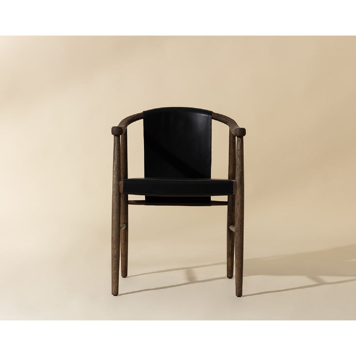 Modern European furniture - Oak Black Leather Dining Chair - www.oroa.com