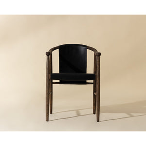 Modern European furniture - Oak Black Leather Dining Chair - www.oroa.com