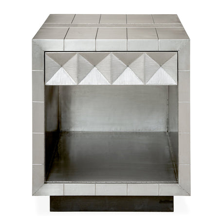 Nickel-Plated Bedside Table | Jonathan Adler Talitha | Oroa.com