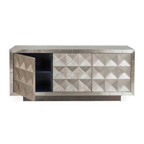 Nickel-Plated Faceted Sideboard | Jonathan Adler Talitha | Oroa.com