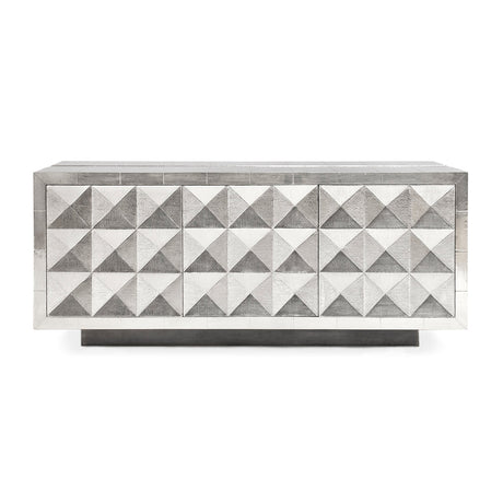 Nickel-Plated Faceted Sideboard | Jonathan Adler Talitha | Oroa.com