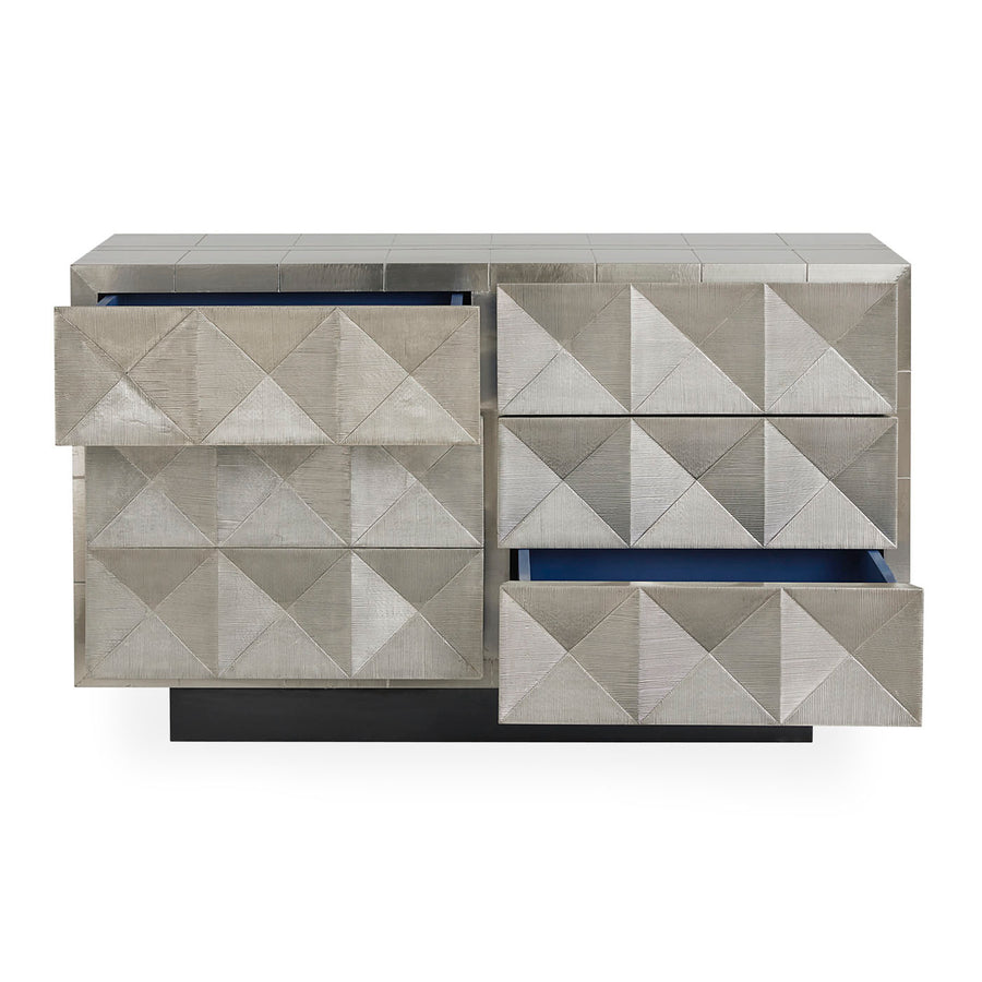 Nickel-Plated 6-Drawer Dresser | Jonathan Adler Talitha | Oroa.com
