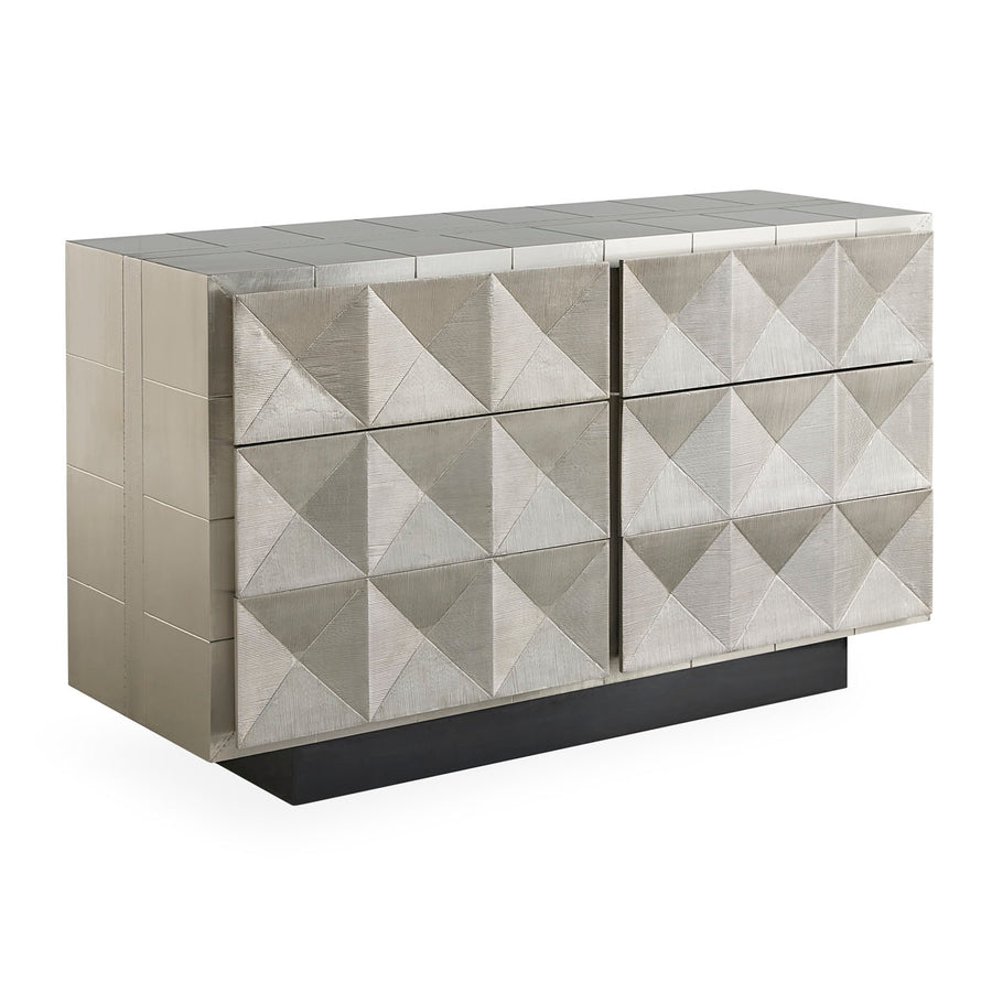 Nickel-Plated 6-Drawer Dresser | Jonathan Adler Talitha | Oroa.com