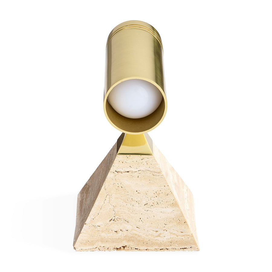 Travertine Pyramid Spotlight | Jonathan Adler Topanga | Oroa.com