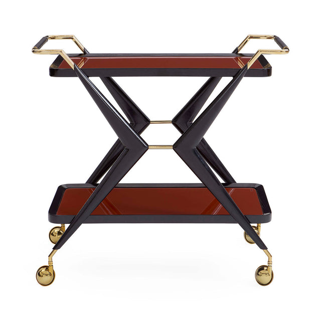 Painted Glass Bar Cart | Jonathan Adler Trocadero | Oroa.com