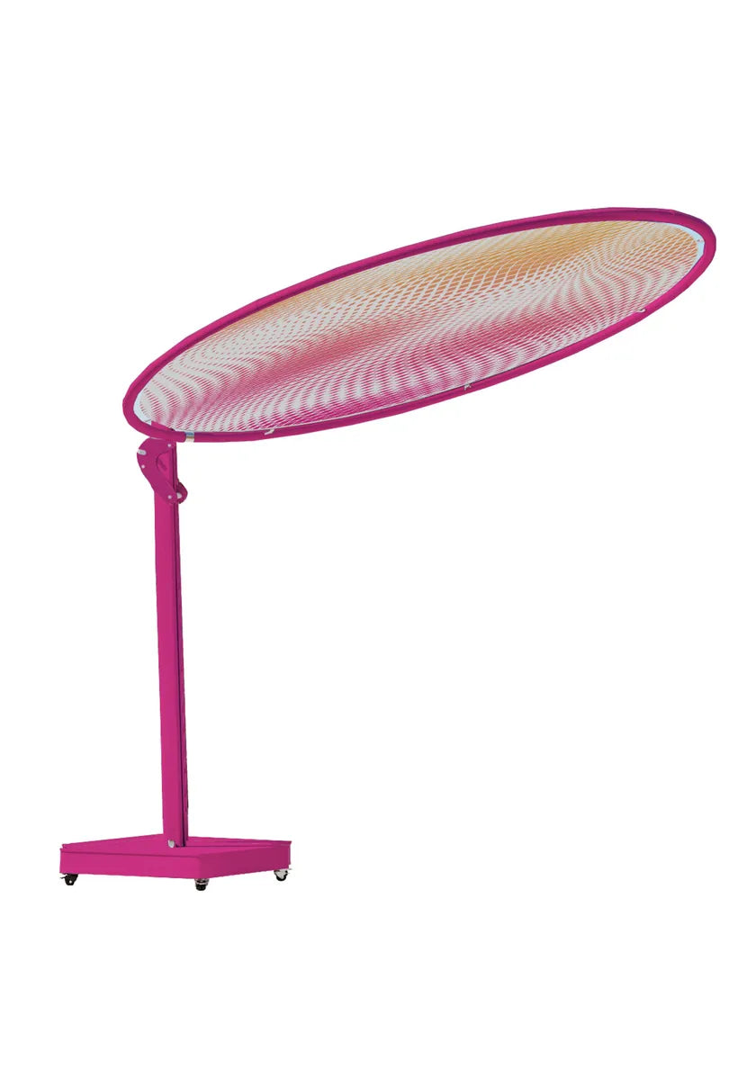 Sleek Round Pink Parasol (9'10") | Umbrosa Eclipsum UX by Karim Rashid | Oroa.com