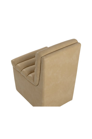 Modern European furniture - Leather Look Wheeled Dining Chair - www.oroa.com