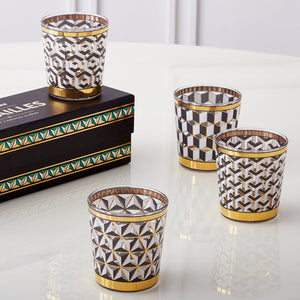 Gold Detail Glassware Set (4) | Jonathan Adler Versailles | Oroa.com