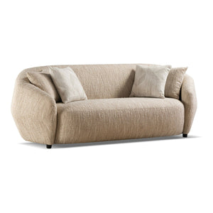 3 Seater Beige Fabric Sofa | OROA Modern Belinda | Oroa.com
