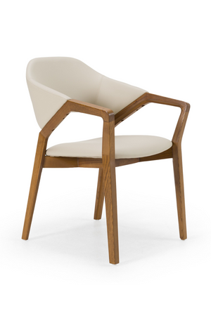   Cream Vegan Leather Dining Chair | Oroa.com