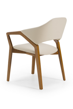  Cream Vegan Leather Dining Chair | Oroa.com