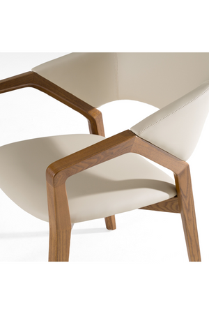   Cream Vegan Leather Dining Chair | Oroa.com