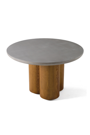   Walnut Base Round Dining Table | Oroa.com
