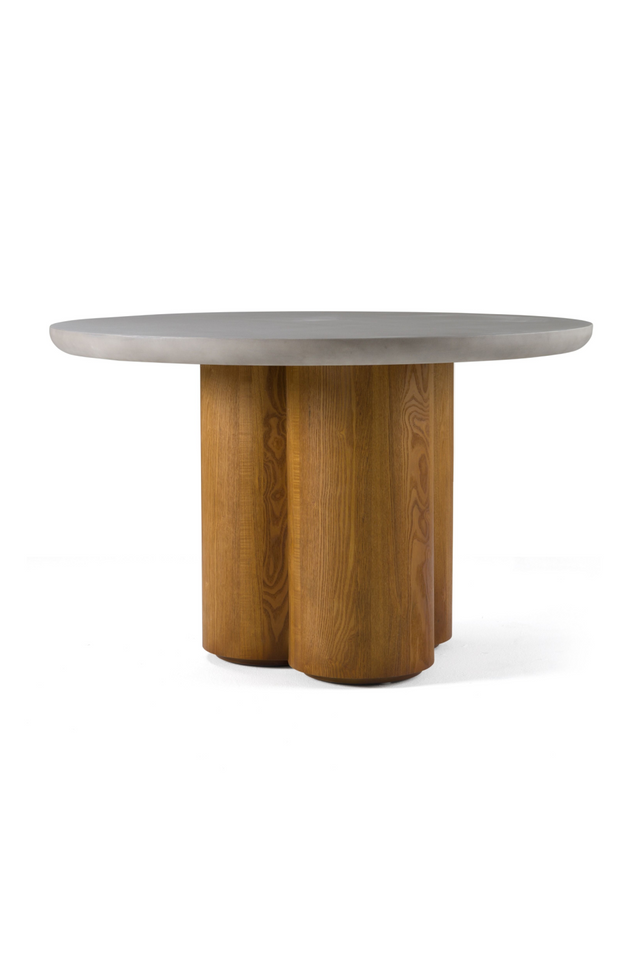 Walnut Base Round Dining Table | OROA Modern Bateman | Oroa.com