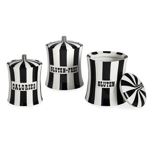 Stripes Porcelain Canister | Jonathan Adler Vice