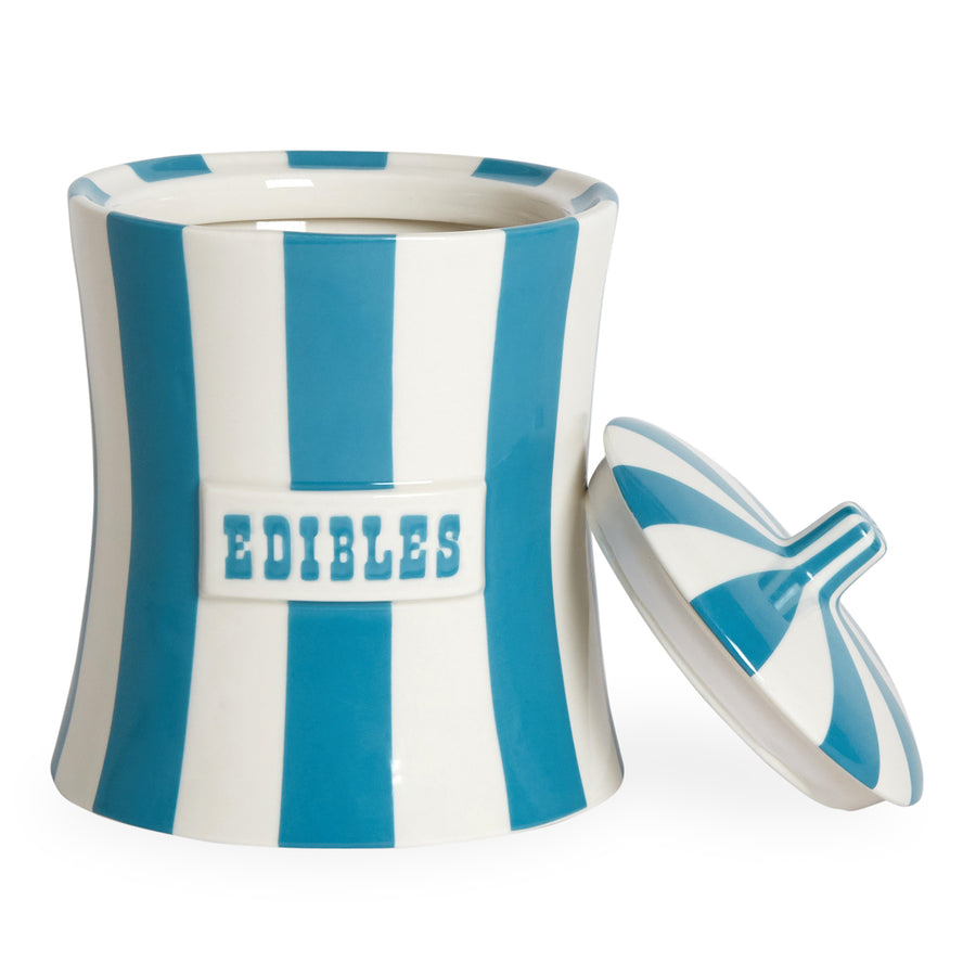 Vertical Striped Porcelain Canister | Jonathan Adler Vice | Oroa.com