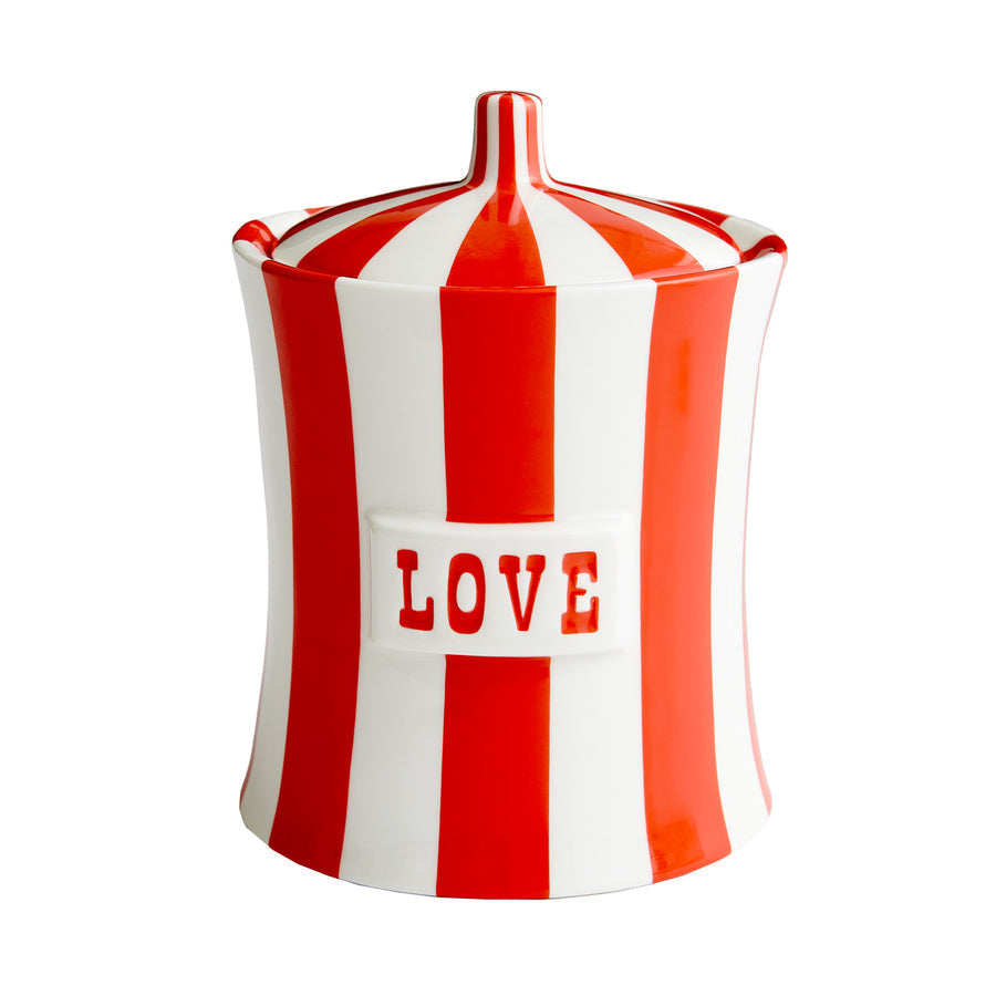 Glazed Porcelain Canister | Jonathan Adler Vice Love
