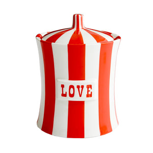 Glazed Porcelain Canister | Jonathan Adler Vice Love