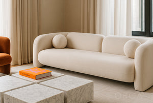 White 4-Seater Sofa | OROA Modern Khan
