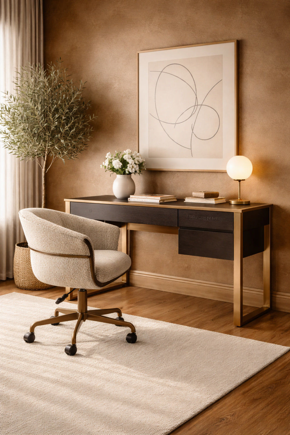 Modern European furniture - Curved Back Upholstered Lounge Chair - www.oroa.com