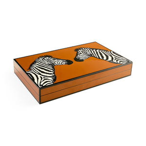 Velvet Lined Backgammon Set | Jonathan Adler Zebra | Oroa.com