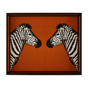Printed Orange Lacquer Tray | Jonathan Adler Zebra | Oroa.com