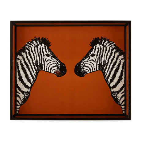 Printed Orange Lacquer Tray | Jonathan Adler Zebra | Oroa.com