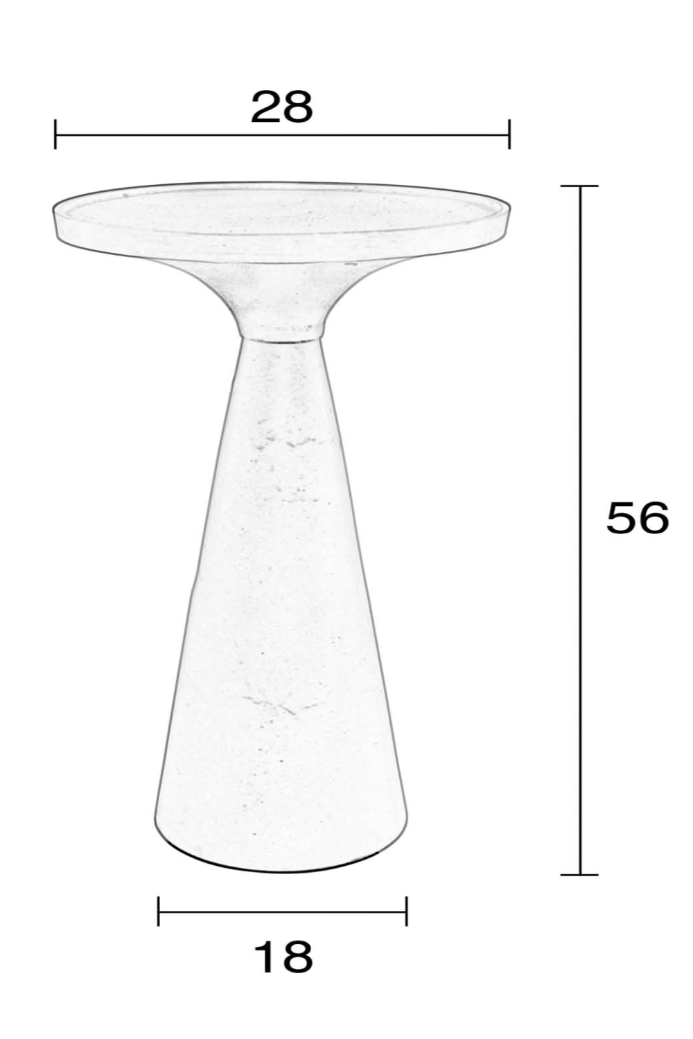   Cast Aluminum Side Table | Oroa.com