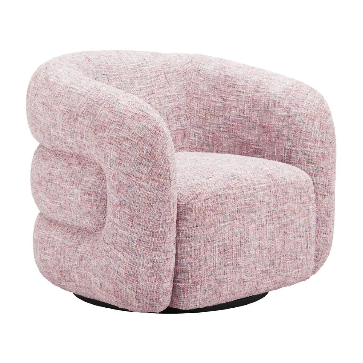   Pink Tweed Swivel Chair | Oroa.com
