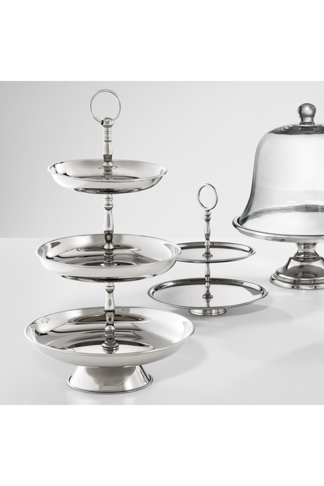 Silver Triple Cake Stand | Eichholtz Oriole | OROA