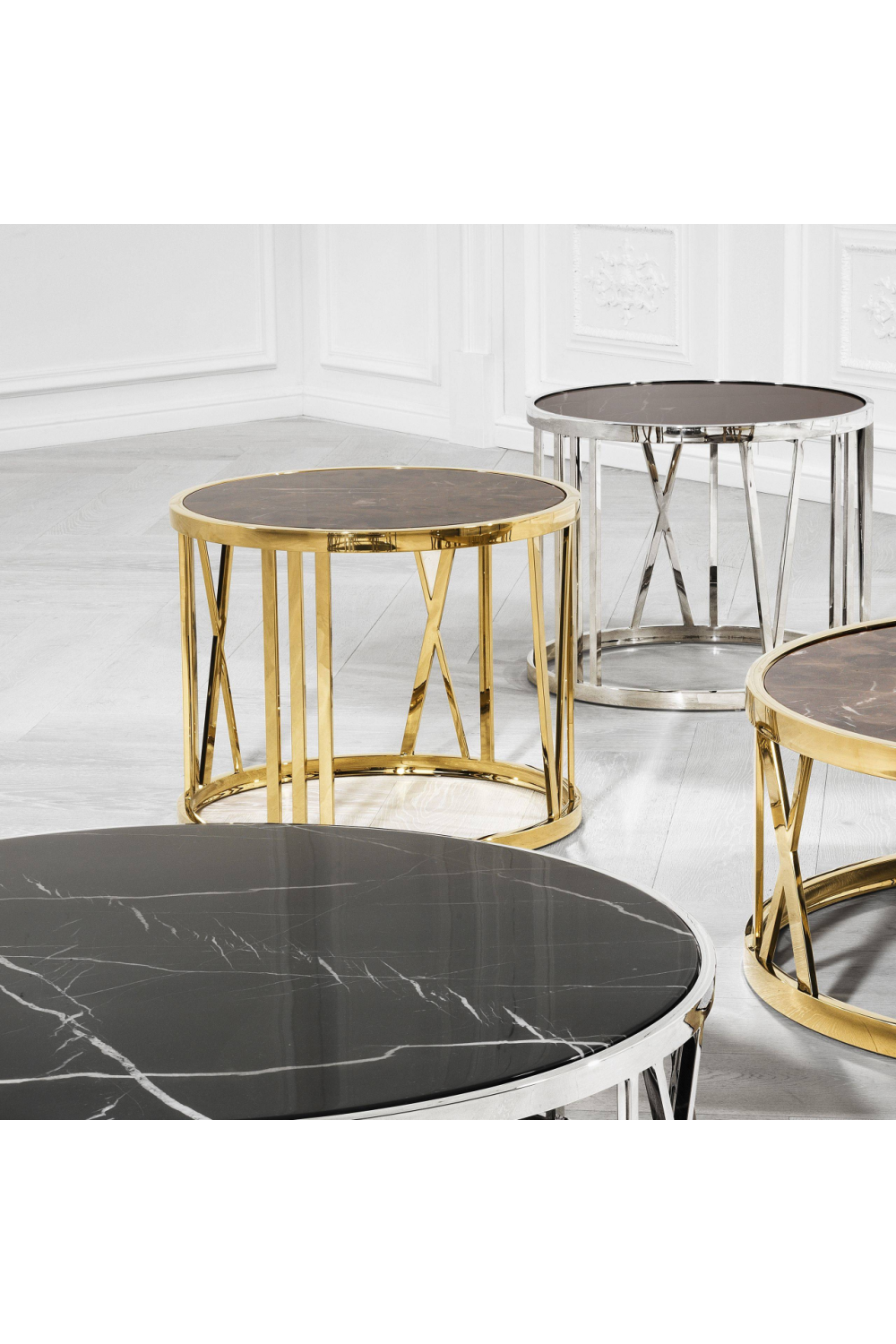 Round Gold Side Table | Eichholtz Baccarat | OROA
