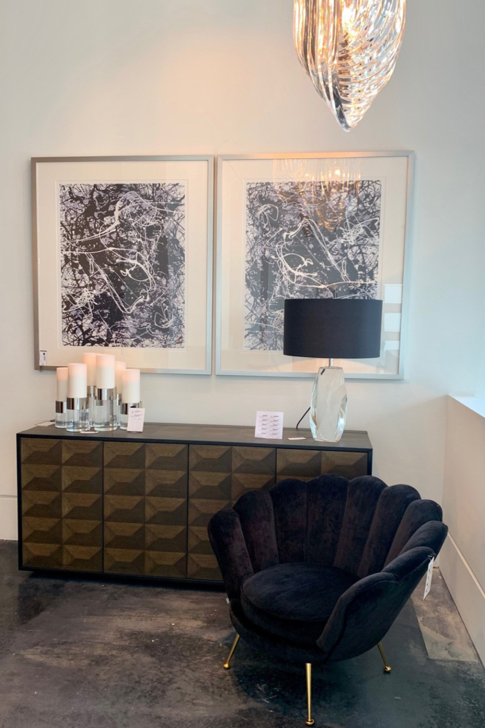 Lucite Loop Chandelier | Eichholtz Murano | OROA