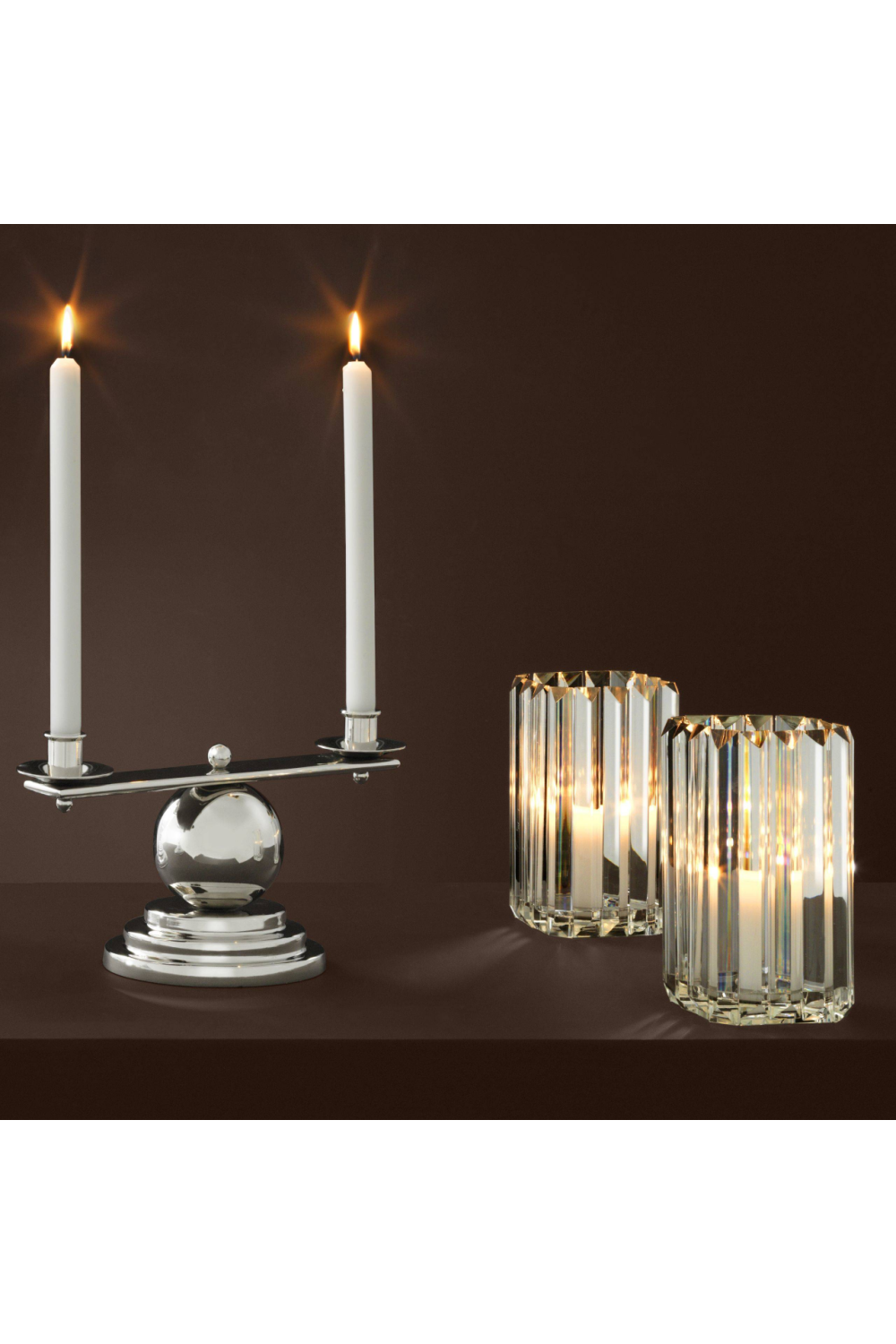 Glass Candle Holder (set of 2) | Eichholtz Howell | OROA