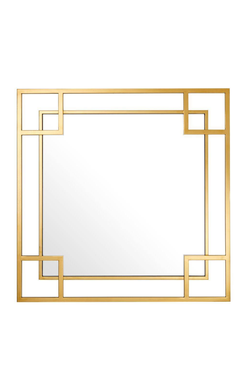 Art Deco Gold Geometric Frame Mirror | Eichholtz Morris | Oroa.com