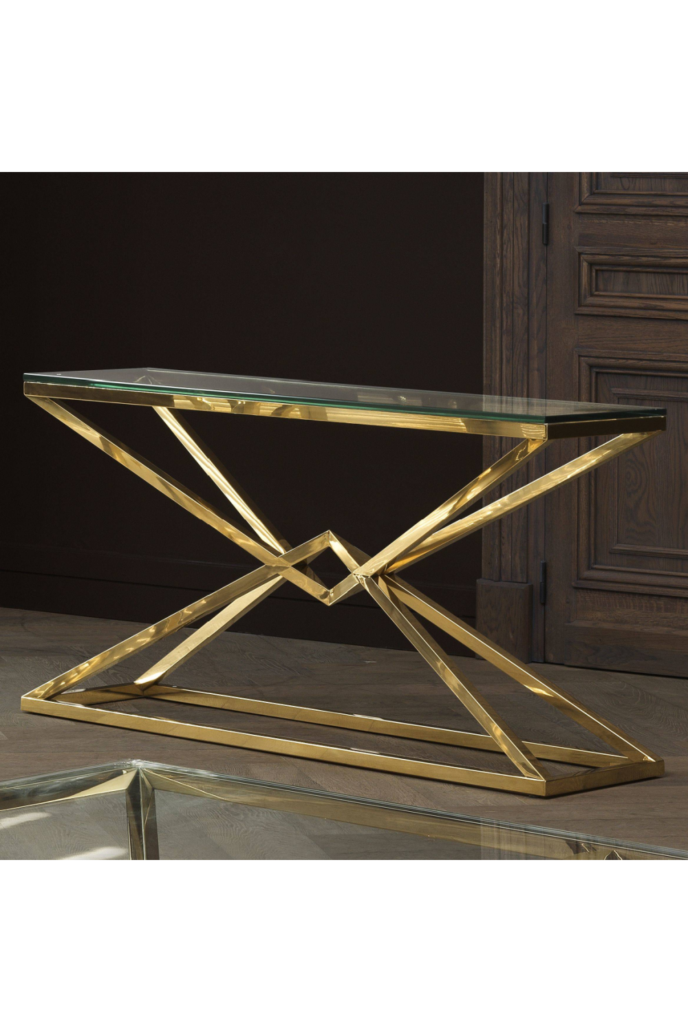 Brass Crossed-Leg Console | Eichholtz Connor L | #1 Eichholtz Retailer