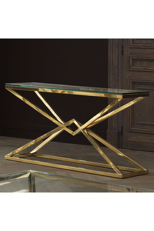 Brass Crossed-Leg Console | Eichholtz Connor L | #1 Eichholtz Retailer