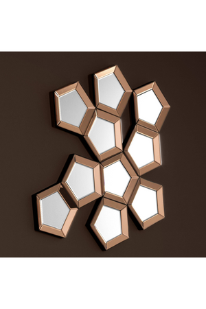 Gold Pentagonal Cluster Mirror | Eichholtz Cheyenne | OROA