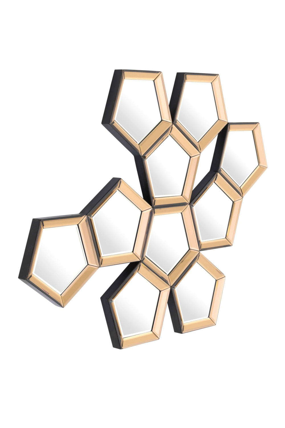 Gold Pentagonal Cluster Mirror | Eichholtz Cheyenne | OROA